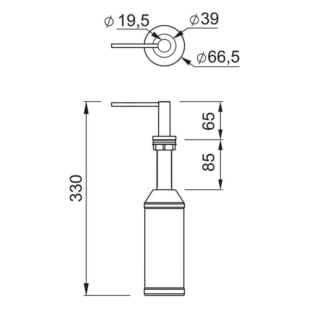 Дозатор для рідкого мила Elleci ADI02304BK — фото 3