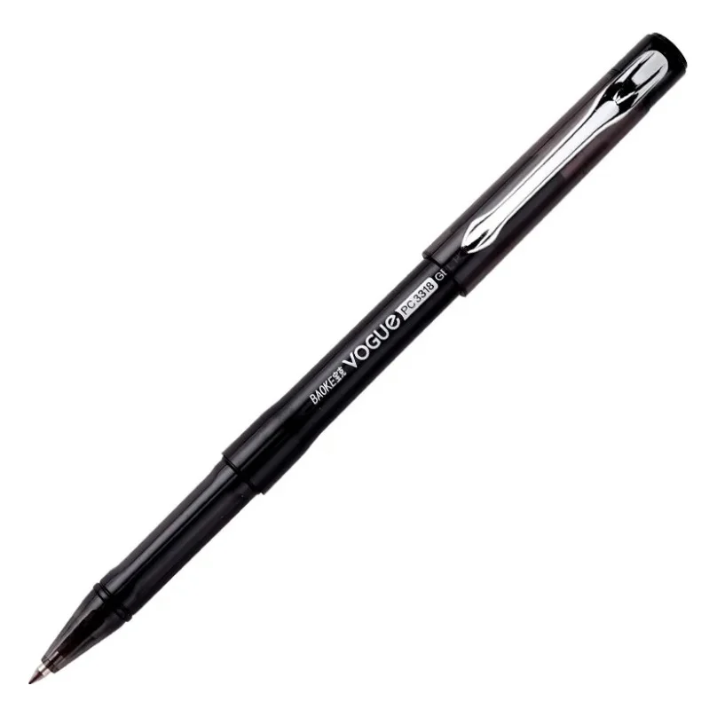 Ручка гелева Baoke Vogue 0.5 мм, чорна, 12 шт (PC3318-black)