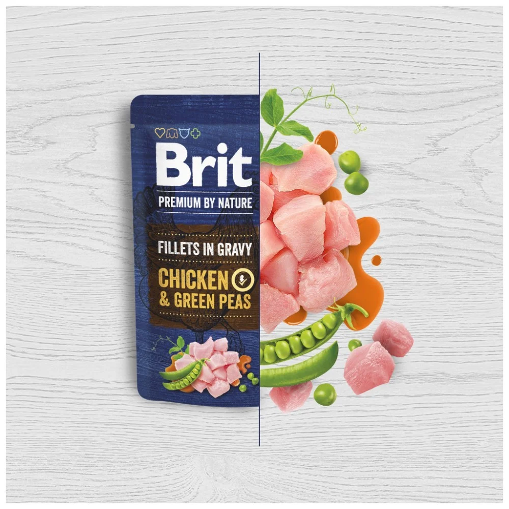 Вологий корм для собак Brit Premium Fillets in Gravy Multipack для малих порід філе в соусі Мультипак 12 шт х 85 г (8595602572472) — фото 3