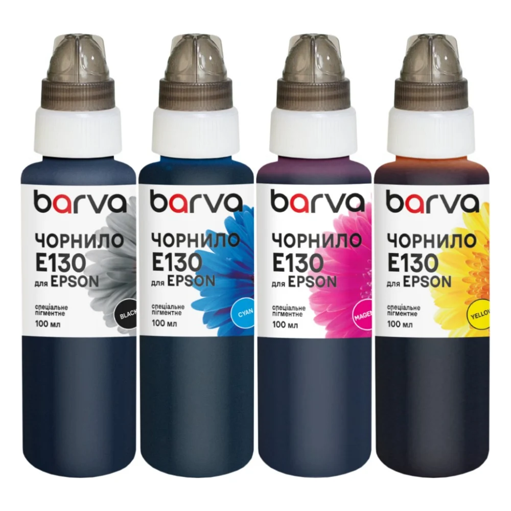 Чорнило Barva Epson T073/T092/T129/T130 4x100 мл, special, pigmented BK/C/M/Y (E130-100-MP)