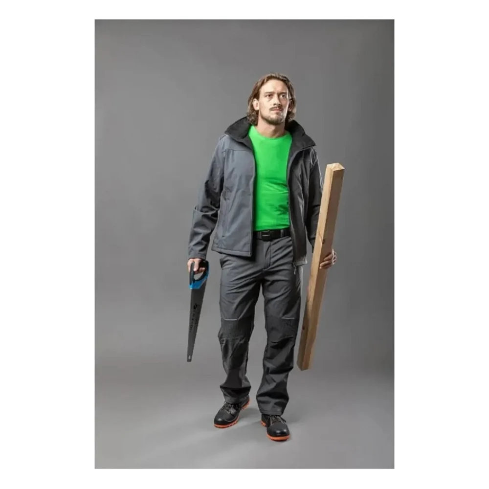 Куртка робоча Hoegert INN HT5K254-L з капюшоном SoftShell 94% поліестер/6% еластан графіт, L (52) (HT5K254-L) — фото 3