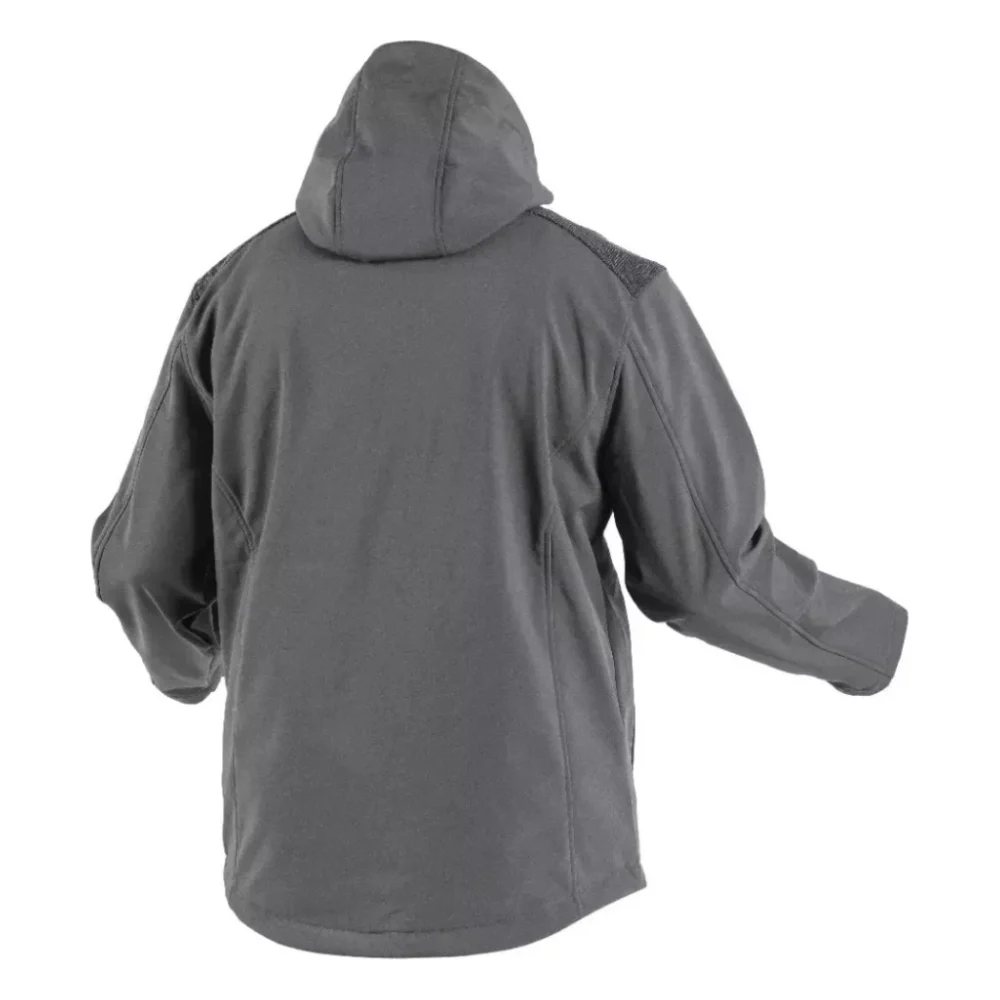 Куртка робоча Hoegert INN HT5K254-XL з капюшоном SoftShell 94% поліестер/6% еластан графіт, XL (54) (HT5K254-XL) — фото 2