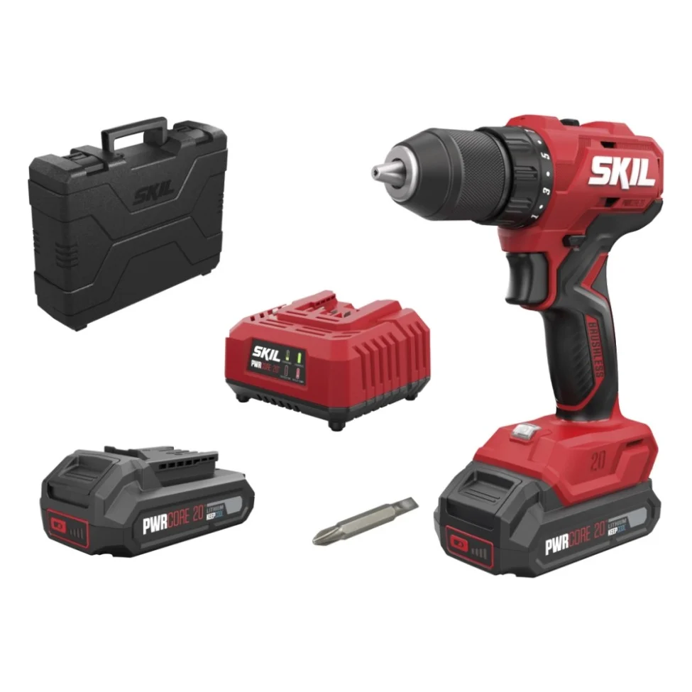 Шуруповерт Skil 3011 HA Li-Ion 20V, безщітковий ударний Li-Ion 20V, 2x2.0Ah, зарядний пристрій, кейс (DD1E3011HA)
