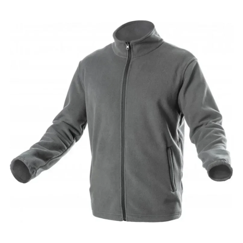 Кофта робоча Hoegert PASADER HT5K382-2XL 100% поліестер темно-сіра, 2XL (56) (HT5K382-2XL)
