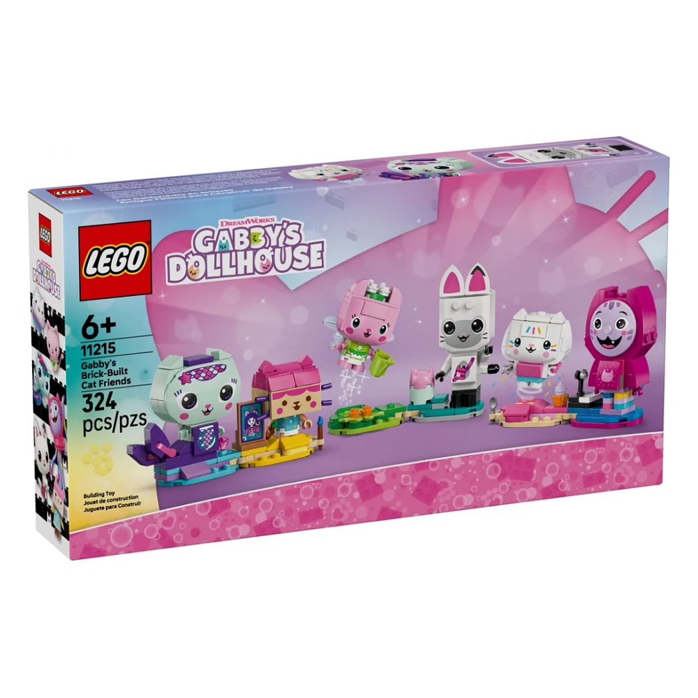 Конструктор LEGO Gabby's Dollhouse Друзі-коти Ґаббі з кубиків (11215)