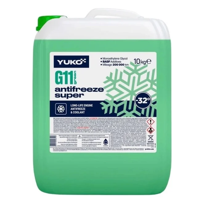 Антифриз Yuko -32 Super G11 зелен. ПЕ кан.10л (4823110406199)