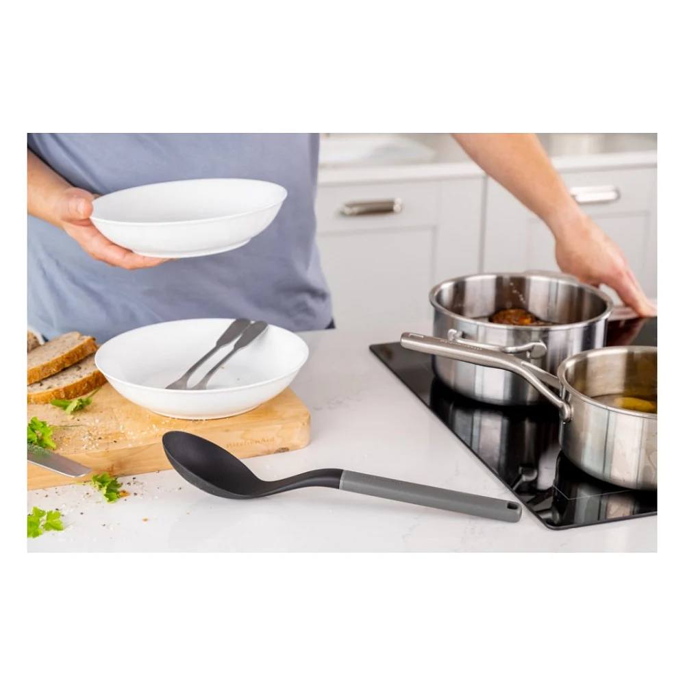 Ложка кухарська KitchenAid Classic для сервірування 34 см сірий (KHA003OHCHGG) — фото 5
