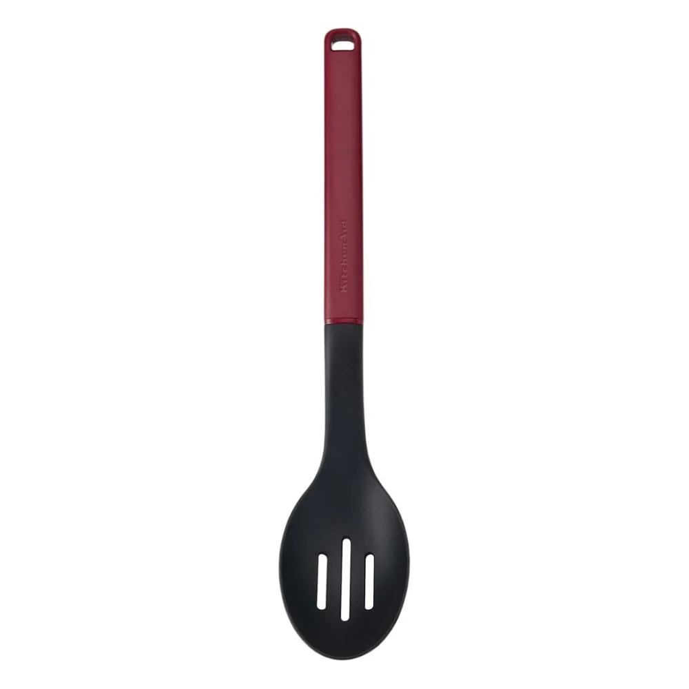 Ложка кухарська KitchenAid Classic для сервірування з прорізами 34 см червоний (KHA004OHEREG)