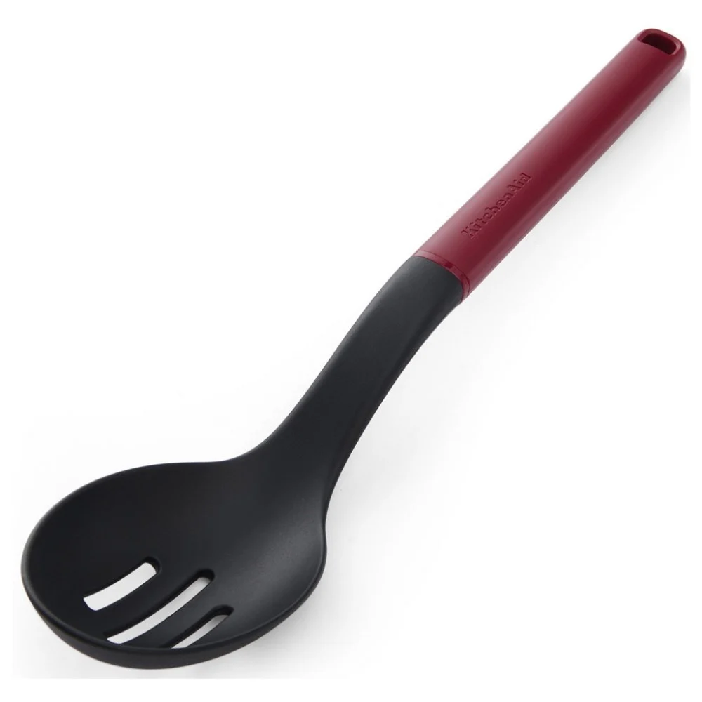 Ложка кухарська KitchenAid Classic для сервірування з прорізами 34 см червоний (KHA004OHEREG) — фото 2