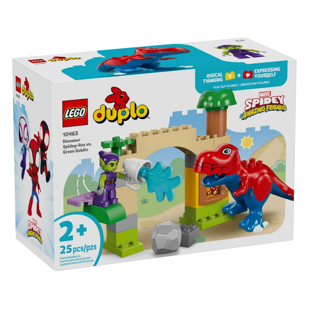 Конструктор LEGO DUPLO Marvel Динозавр Spidey-Rex проти Зеленого Гобліна (10463)