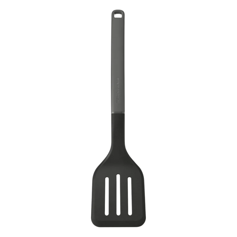 Лопатка кухонна KitchenAid Classic з прорізами 34 см сірий (KHA002OHCHGG)