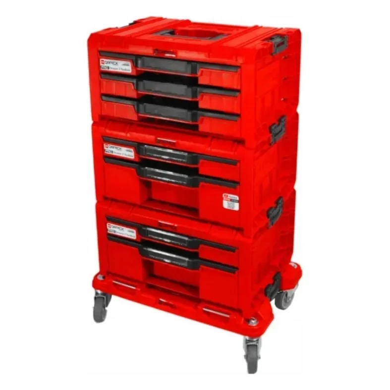 Ящик для інструментів QBRICK SYSTEM набір на платформі, 21", 525*345*885, SYSTEM PRO Drawer Workshop Set 3 Red (Z258353PG003)