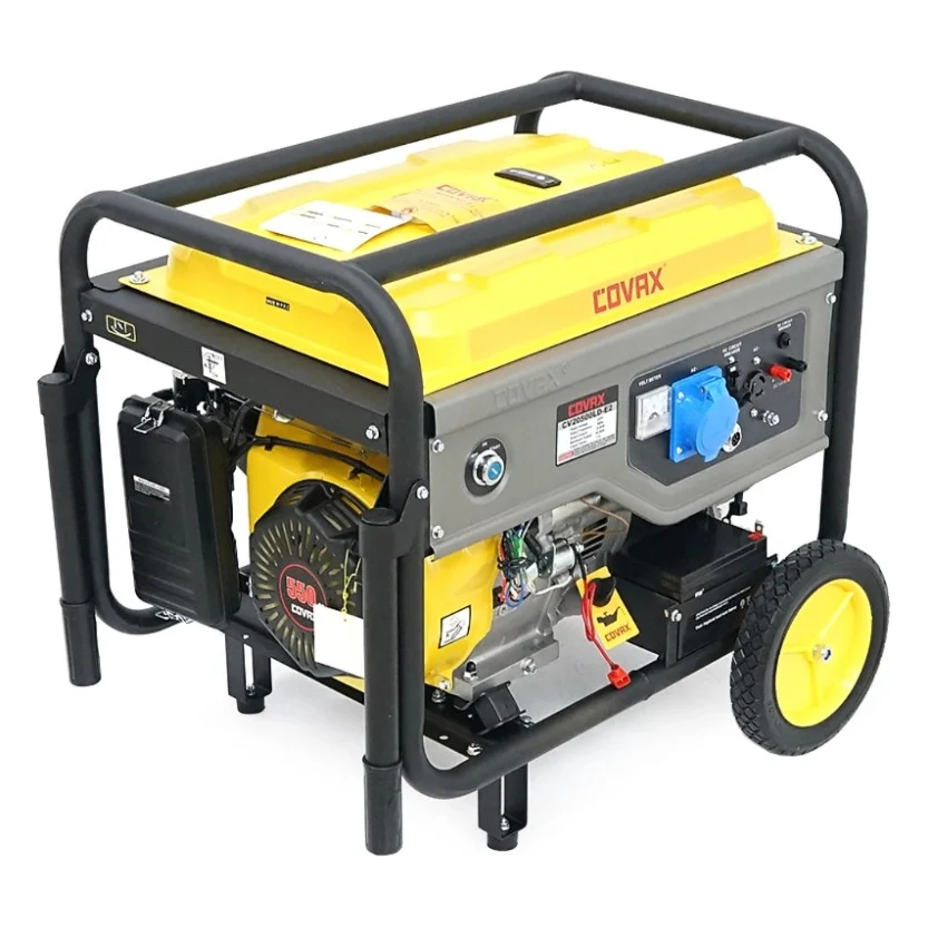 Генератор COVAX CV20500LD-E2, 9.5kW, 220V, 50Hz, DC12V, 21HP, електро стартер, 25L (CV20500LD-E2)