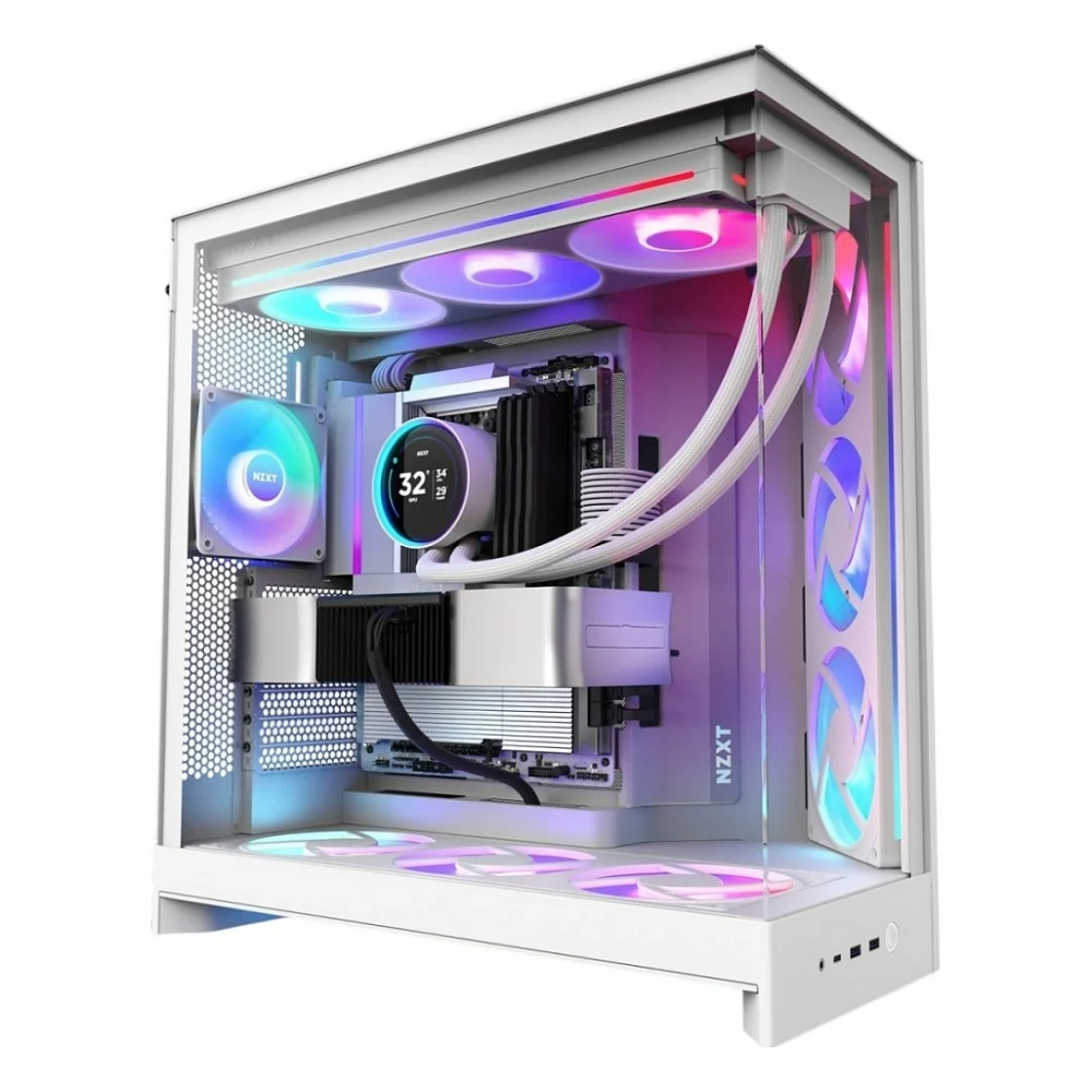Корпус NZXT H9 Flow RGB Dual-Chamber White (CM-H92FW-R1) — фото 5