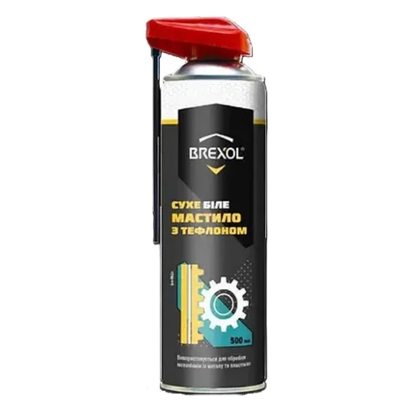Мастило автомобільне BREXOL сухе-біле з тефлоном "PTFE" 500ml (brx-062n)