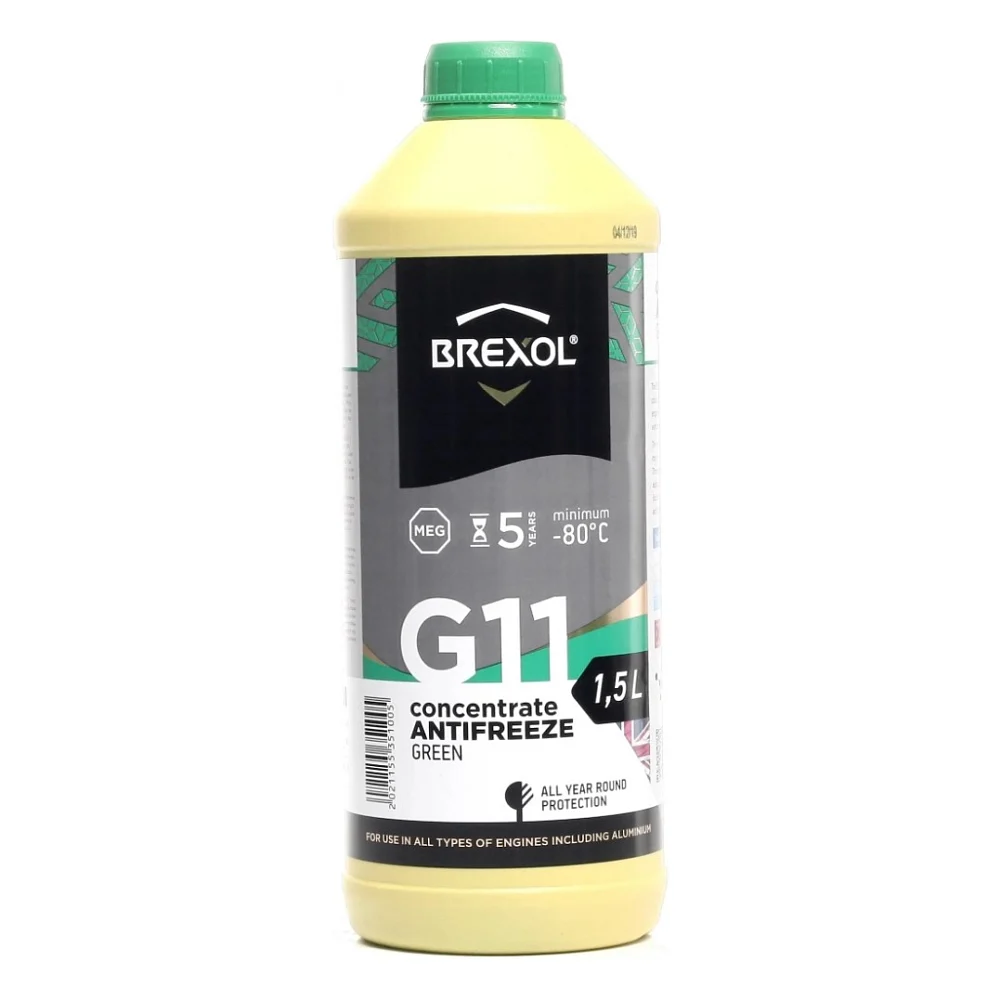 Антифриз BREXOL GREEN CONCENTRATE G11 (-80C) 1,5л (antf-029)