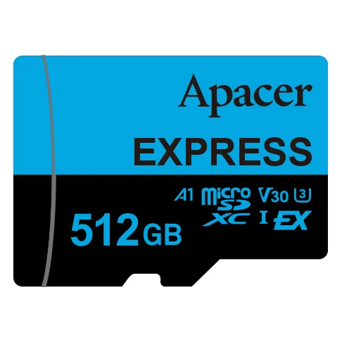 Карта пам'яті Apacer 64GB microSDXC UHS-I U3 V30 A1 Class 10 (AP512GMCEXG3X17-RA)