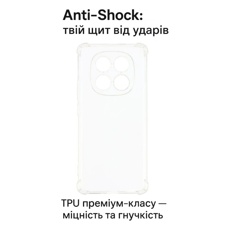 Чохол до мобільного телефона BeCover Anti-Shock Xiaomi Redmi Note 15 5G Clear (715070) — фото 5