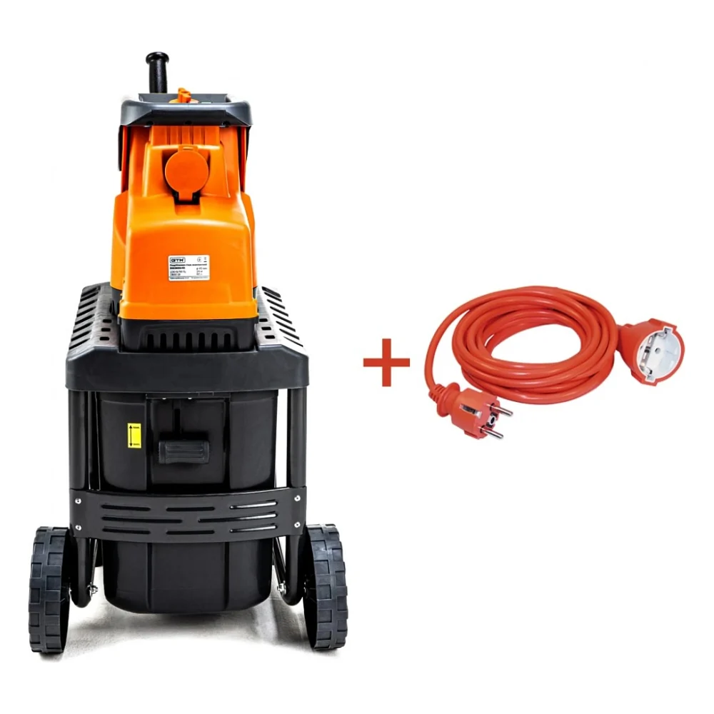 Садовий подрібнювач GTM DS2800/45 KIT, 220В, 2800Вт, до 45мм, ножі, 60л + подовжувач 10м (DS2800/45_KIT+ext.cord) — фото 2