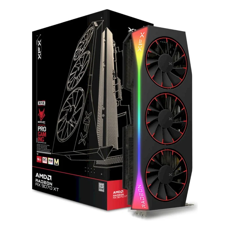 Відеокарта XFX Radeon RX 9070 XT 16384Mb OC Magnetic Air Edition (RX-97TMARGB9)