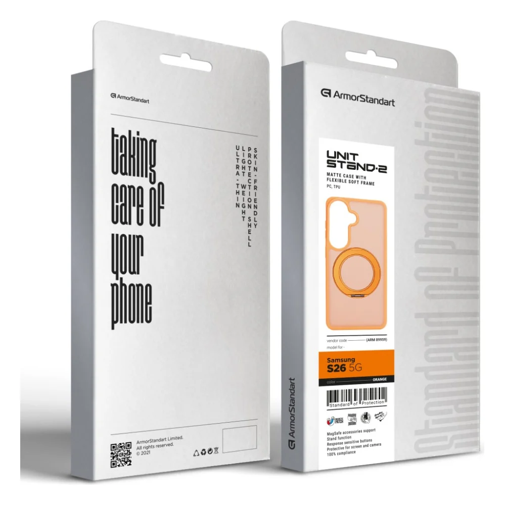 Чохол до мобільного телефона Armorstandart Unit Stand2 Samsung S26 5G Orange (ARM89959) — фото 6