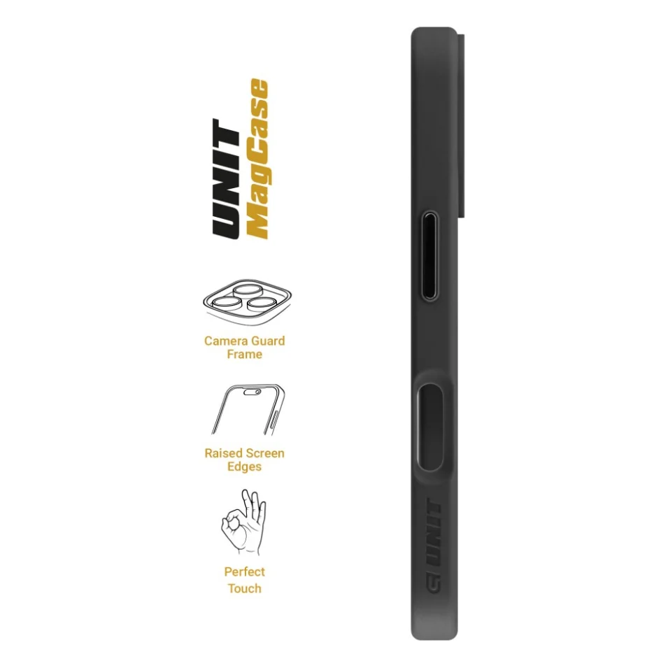 Чохол до мобільного телефона Armorstandart Unit MagCase Apple iPhone 17 Black + Orange Button Set (ARM90579) — фото 3