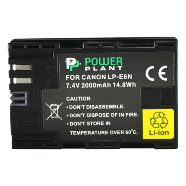 Акумулятор до фото/відео PowerPlant Canon LP-E6N 2000mAh (DV00DV1405)