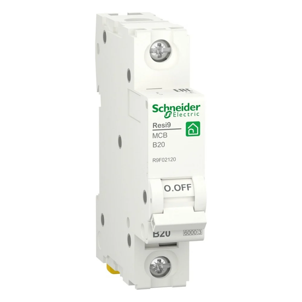 Автоматичний вимикач Schneider Electric RESI9 6kA 1P 20A (R9F02120)