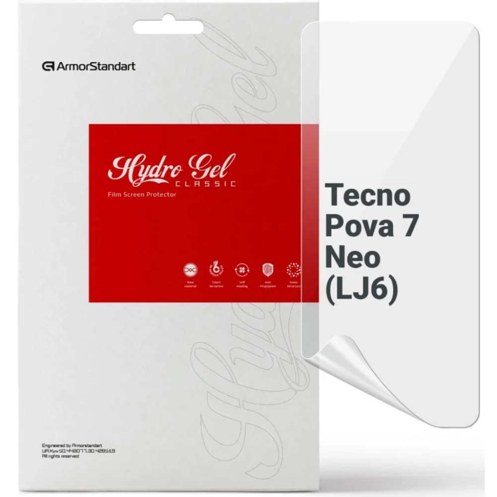 Плівка захисна Armorstandart hydrogel Tecno Pova 7 Neo (LJ6) (ARM87307)