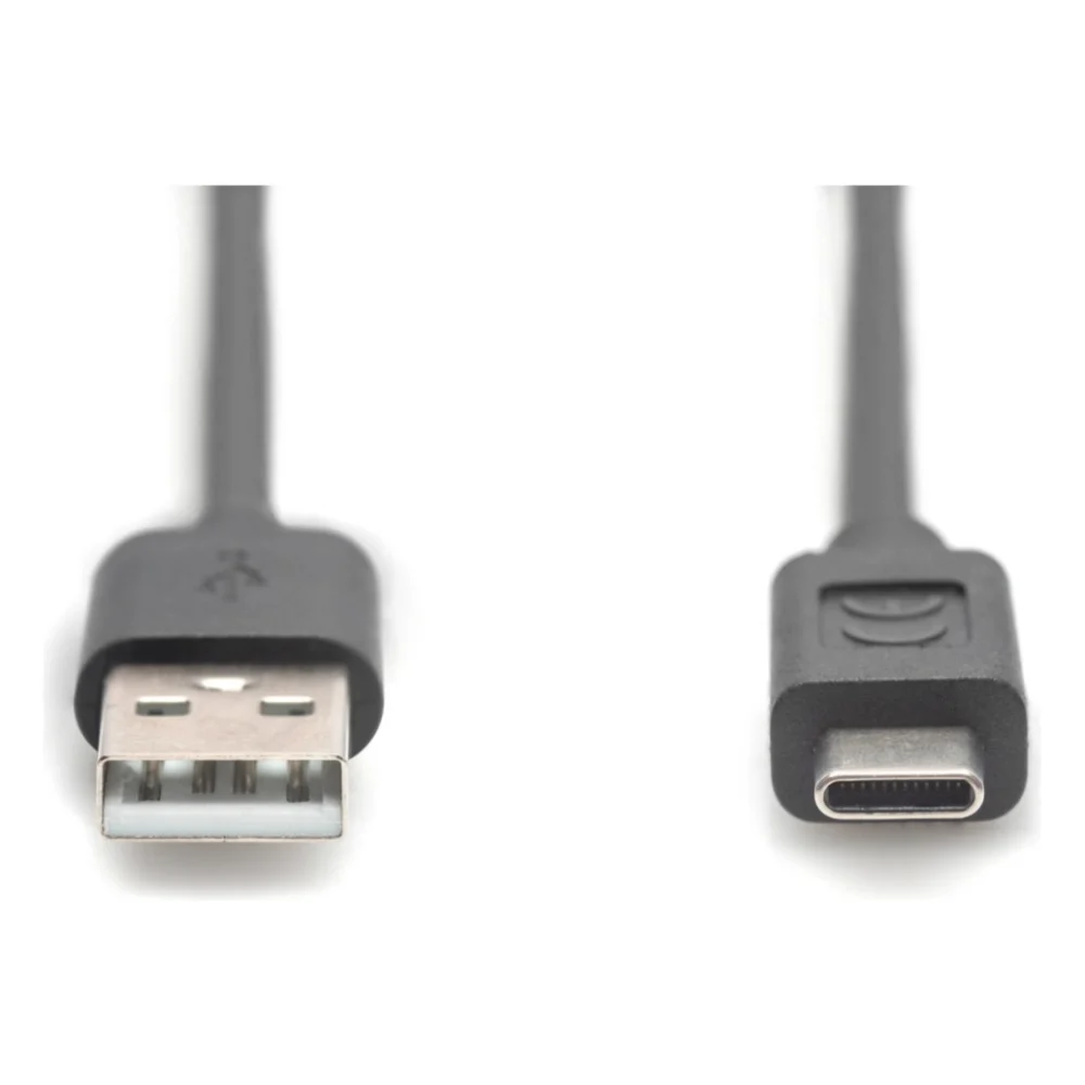 Дата кабель USB 2.0 AM to USB-C 3.0m black Digitus (AK-300148-030-S) — фото 2