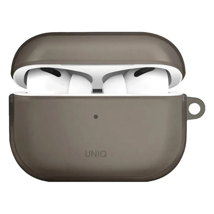 Чохол для навушників Uniq Glase AirPods Pro 2 gen Glossy Smoke (8886463683590)
