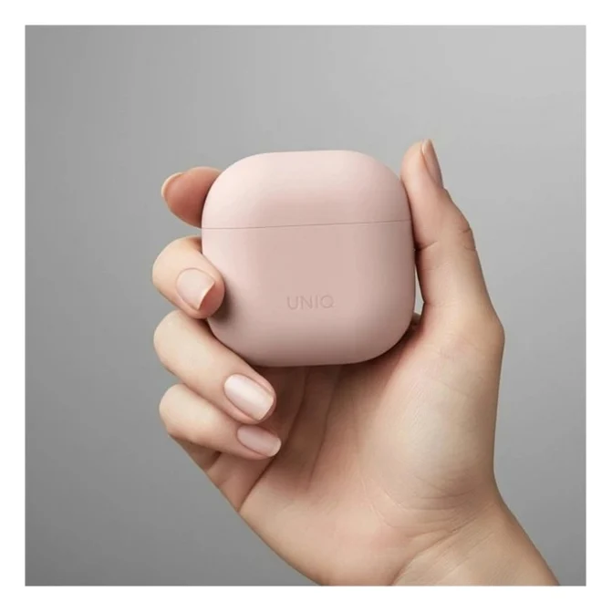 Чохол для навушників Uniq Lino AirPods 4 Silicone Pink Blush (8886463691380) — фото 11