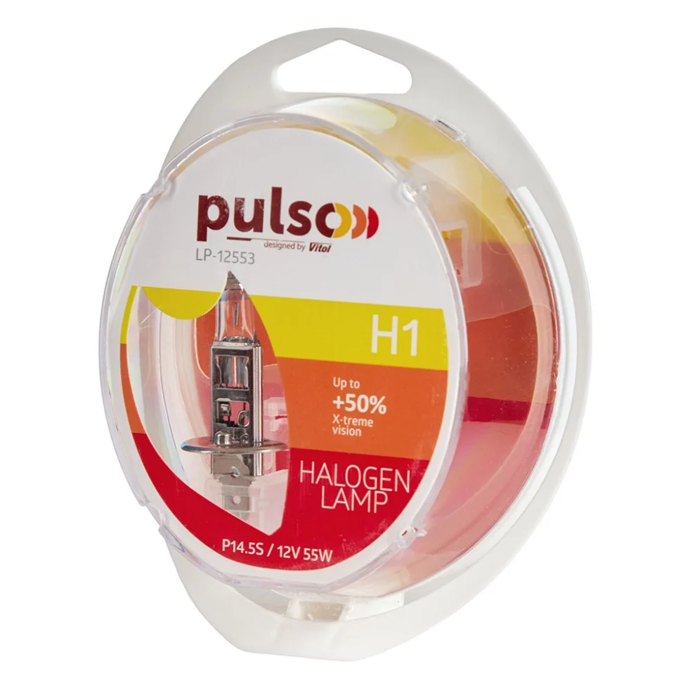 Автолампа PULSO H1/P14.5S 12v55w+50 X-treme Vision/plastic box (LP-12553) — фото 6