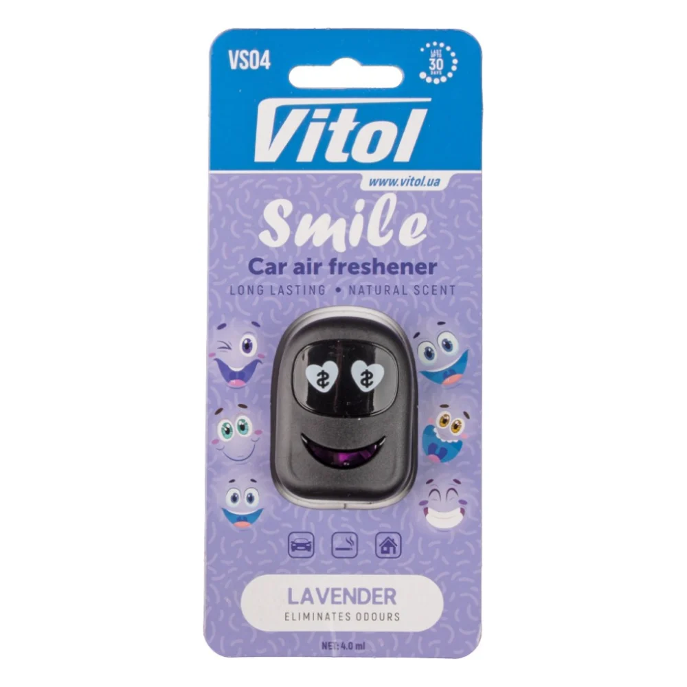 Ароматизатор для автомобіля VITOL Smile Lavender 4мл (VS04)