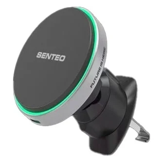 Універсальний автотримач з бездротовою зарядкою Senteo M2 Mag Pro Qi2 Wireless charging 15W Airvent Silver