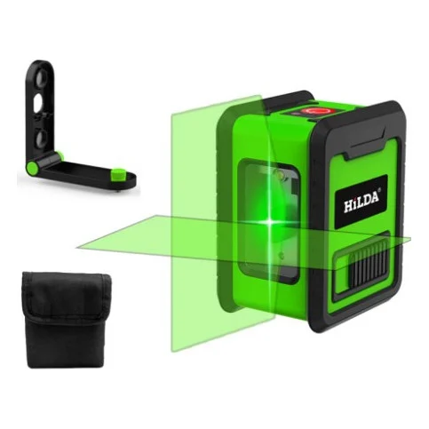 Лазерний нівелір HiLDA IP54, 500cm, Green, настінний кронштейн (Hilda-WB-Gn)