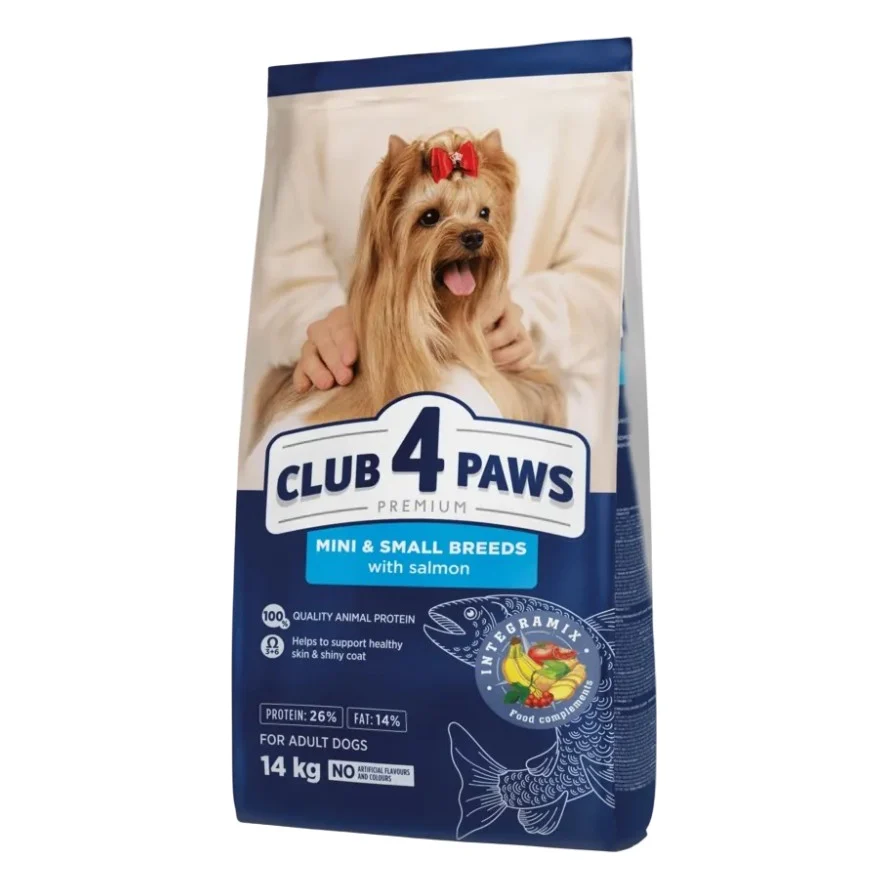 Сухий корм для собак Club 4 Paws Premium для малих та мініатюрних порід з лососем 14 кг (4820269145740)