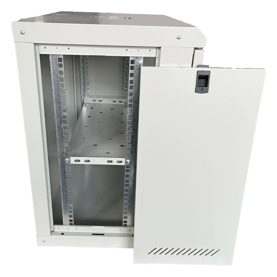 Шафа настінна GEAR 12U 19" 600x600x600 мм, + полка 19", grey (GWMSN-12U-600-600G) — фото 3