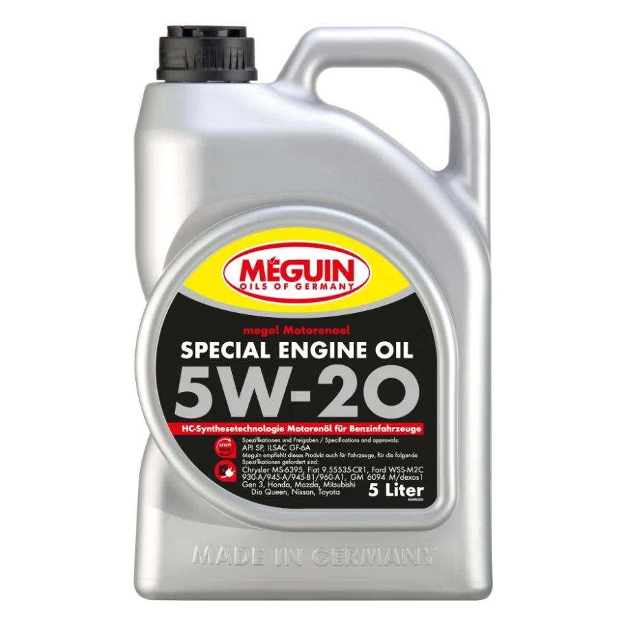 Моторна олива Meguin SPECIAL ENGINE OIL SAE 5W-20 5л (9499)
