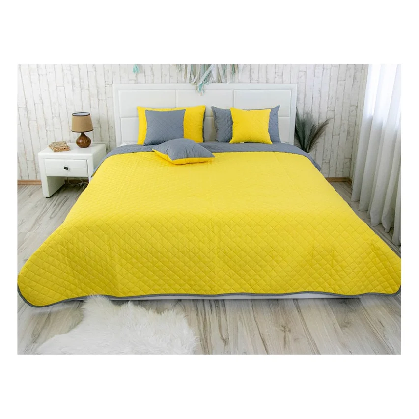 Покривало Руно мікрофайбер Yellow Grey 150x212 см (360.52У_Yellow Grey)
