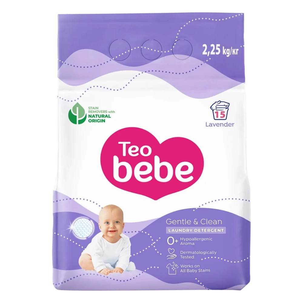 Пральний порошок Teo bebe Gentle & Clean Lavender 2.25 кг (3800024048449)