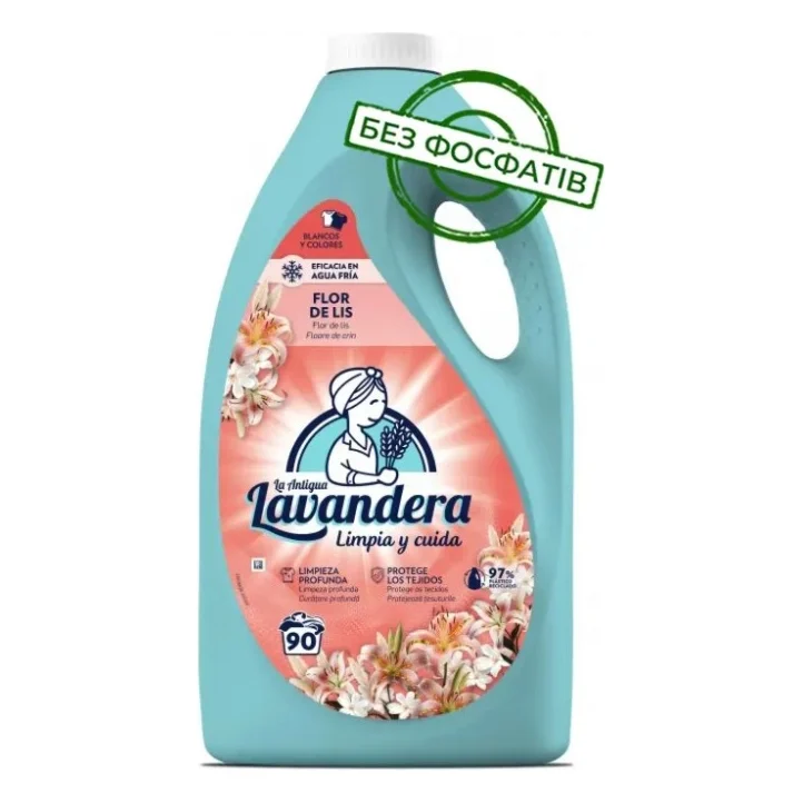 Гель для прання La Antigua Lavandera Flor de Lis З ароматом лілій та жасмину 4.5 л (8435495847878)