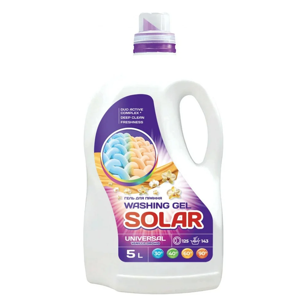 Гель для прання Solar Household Universal Vanilla Orchid 5 л (4820269930322)