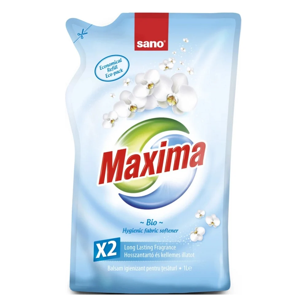 Кондиціонер для білизни Sano Maxima Bio змінна упаковка 1 л (7290010935512)