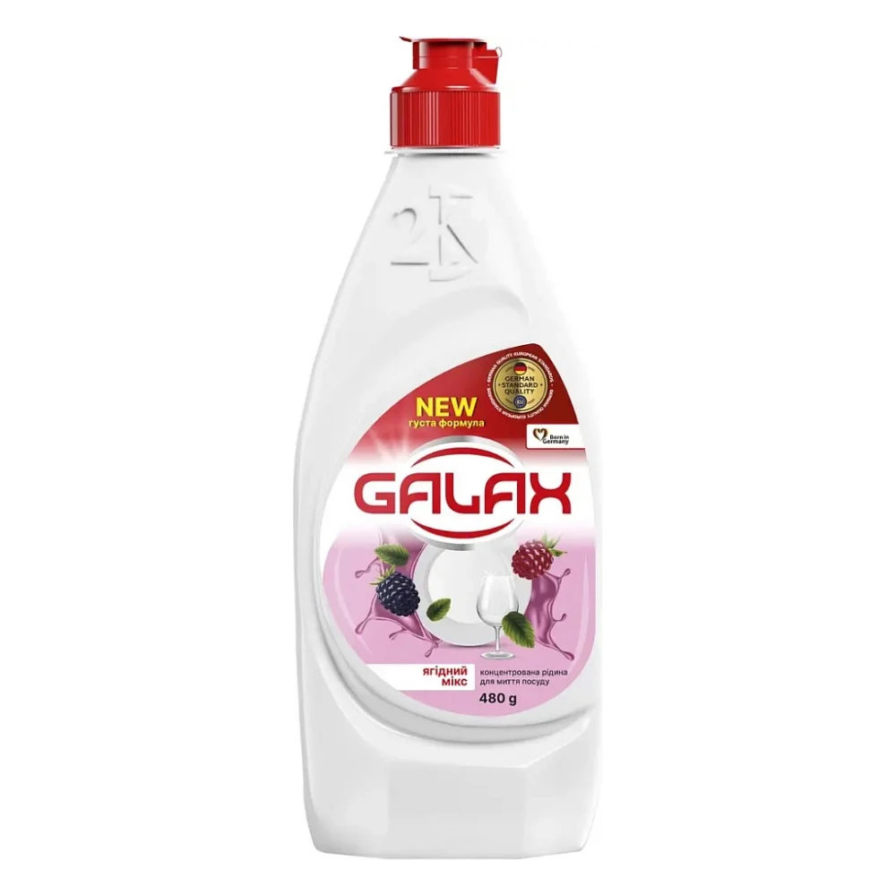 Засіб для ручного миття посуду Galax Ягідний мікс 480 г (4823128000662)