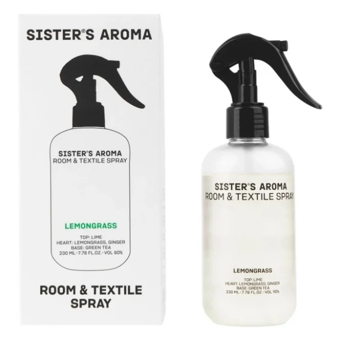 Освіжувач повітря Sister's Aroma Лемонграс Парфумований спрей для кімнати та текстилю 230 мл (4820227786008)