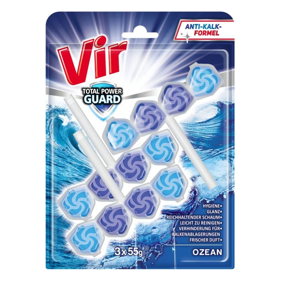 Туалетний блок Vir Total Power Guard Океан 3x55 г (3801003002216)