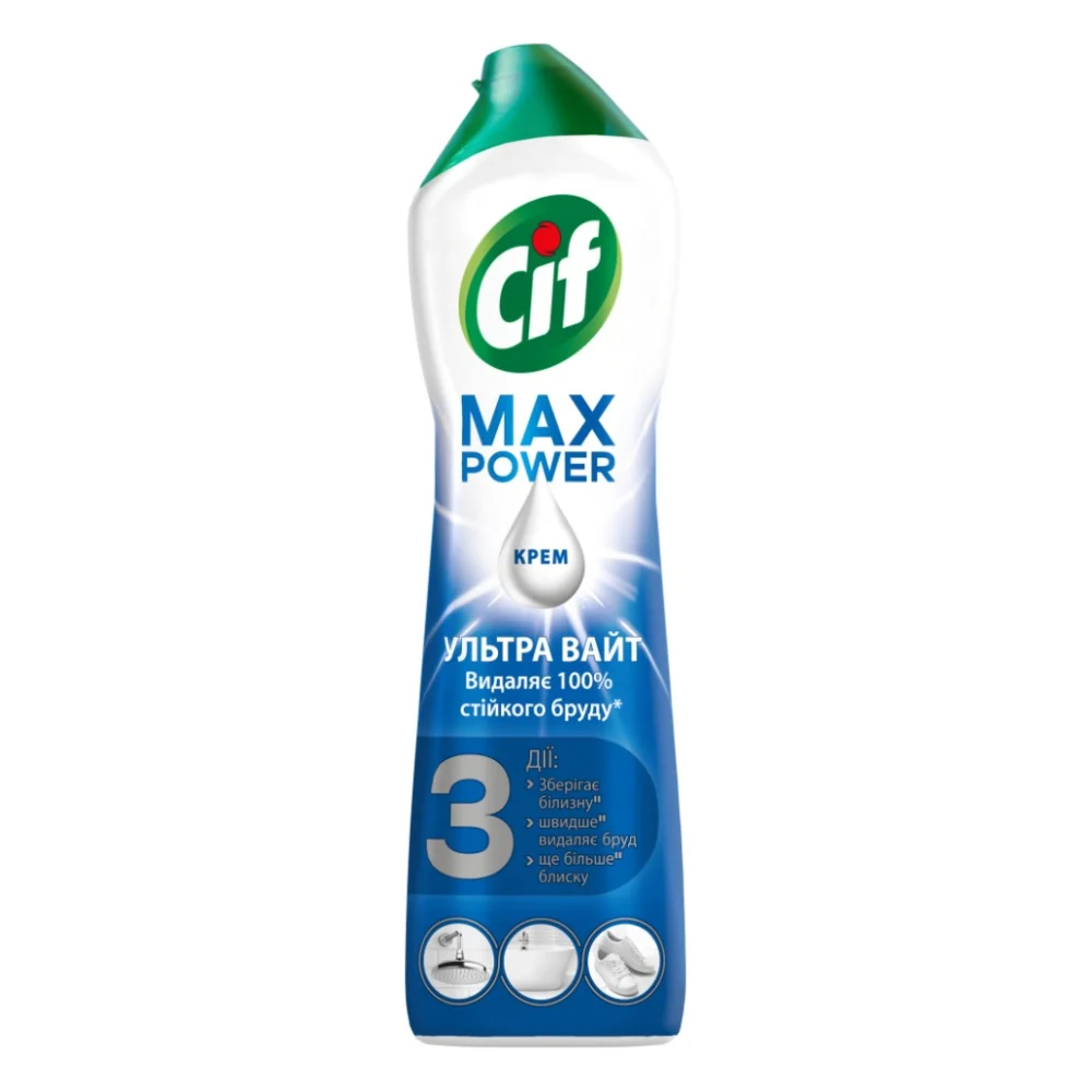 Крем для чищення кухні Cif Max Power Ультра Вайт 500 мл (8711600304918)