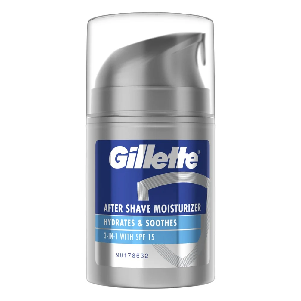 Бальзам після гоління Gillette 3 in 1 Hydrates & Soothes SPF+15 50 мл (8001090303929)