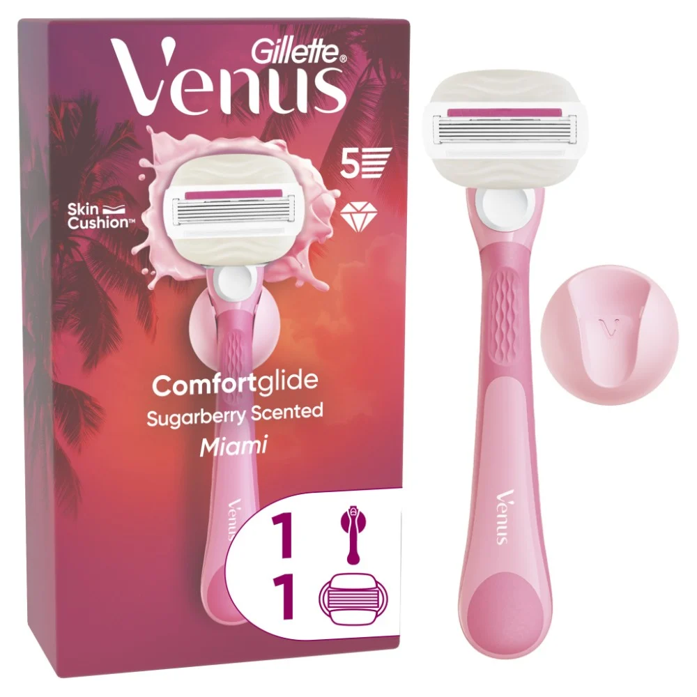 Бритва Gillette Venus Comfortglide Sugarberry Scented Miami з 1 змінним картриджем (8700216674195)